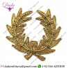 Military Uniform Emblem Gold Wreath Handmade Bullion Patch