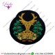 Military Uniform Emblem Gordon Highlanders Regiment Blazer Badge Bullion Gold Wire Hand Embroidered