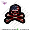 Military Uniform Emblem Hand Embroidered Biker Patch American Muscle Skull  3d Sew On Patches