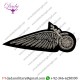 Military Uniform Emblem Hand Embroidered Biker Patch Bike With Wings  3d Sew On Patches