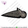 Military Uniform Emblem Hand Embroidered Biker Patch Bike With Wings  3d Sew On Patches