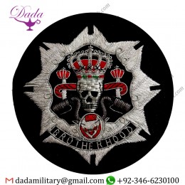 Military Uniform Emblem Hand Embroidered Biker Patch Brotherhood  3d Sew On Patches