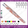 COATED EYEBROW TWEEZER,COATED PRECISION TWEEZERS SLANTED STAINLESS STEEL