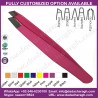 DARK PINK,BEST QUALITY TWEEZER,STAINLESS STEEL TWEEZER, EYEBROW TWEEZERS