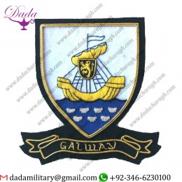 Military Uniform Emblem Hand Embroidered Irish County - Fingal - Collectors Heritage Item