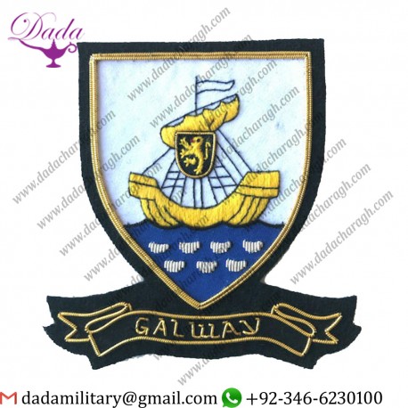 Military Uniform Emblem Hand Embroidered Irish County - Fingal - Collectors Heritage Item