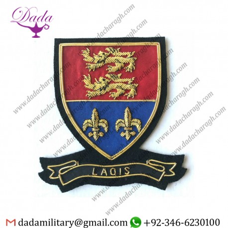 Military Uniform Emblem Hand Embroidered Irish County - Laois - Collectors Heritage Item