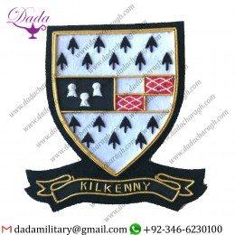 Military Uniform Emblem Hand Embroidered Irish County Kilkenny Collectors Heritage Item