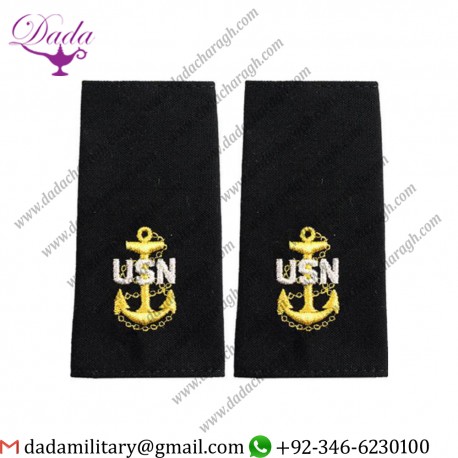 Uniform Epulette Us Navy Soft Shoulder Mark Chief E7 Cpo Chief Petty Officer