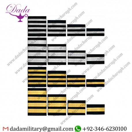 Soft Shoulder Epaulet woven shoulder board gold or silver finish braid
