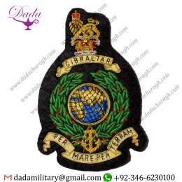 Pakistan Supplier The Corps Of Royal Marines Bullion Blazer Badge Highly Accurate