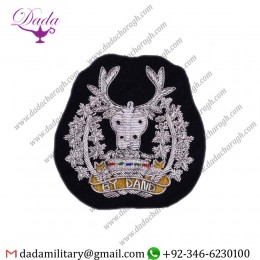 Pakistan Supplier The Gordon Highlanders, Blazer Badge Wire Bullion Badge 8.5cm X 8cm