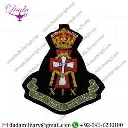 Pakistan Supplier The Green Howards Blazer Badge Xix Handmade Bullion And Wire Blazer Badge