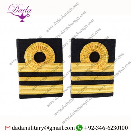 Soft Shoulder board Epulette Lieutenant Commander epaulette features gold naval lace on black