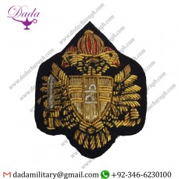 Wholesale Suppliers Qdg Officers Beret Badge Embroidered, Queens Dragoon Guards, Army, Military