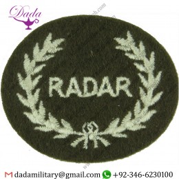 Wholesale Suppliers Radar In Wreath (Radar Operator Royal Artillery) Small On Khaki Embroidered Army Cloth Trade Badge