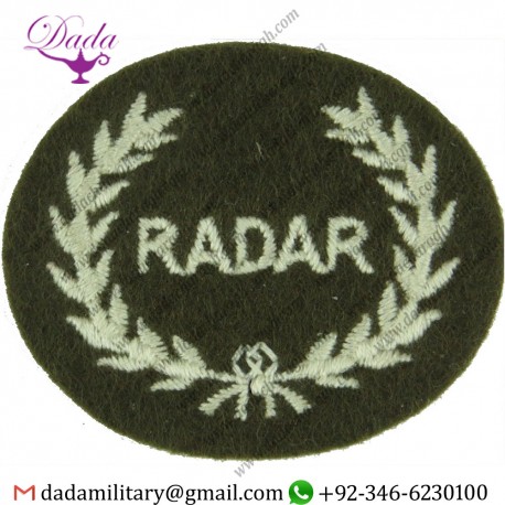 Wholesale Suppliers Radar In Wreath (Radar Operator Royal Artillery) Small On Khaki Embroidered Army Cloth Trade Badge