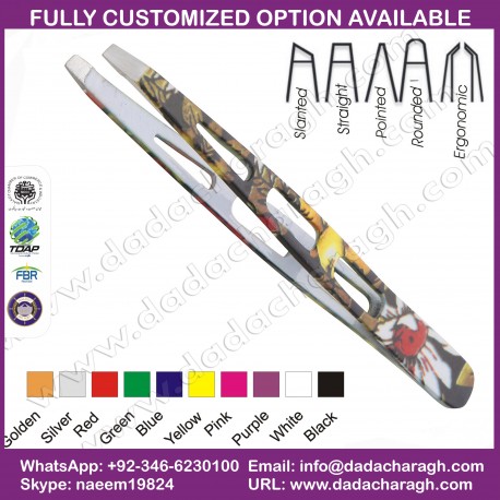 NICE,MULTI COLOR TWEEZER, PROFESSIONAL EYEBROW TWEEZER SLANTED PLUCKIER HAIR REMOVER TWEEZERS