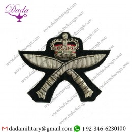 Royal Gurkha Rifles Military Blazer Badge Wire Bullion Badge