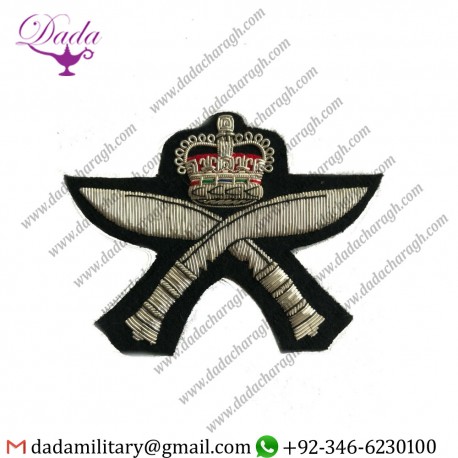 Royal Gurkha Rifles Military Blazer Badge Wire Bullion Badge