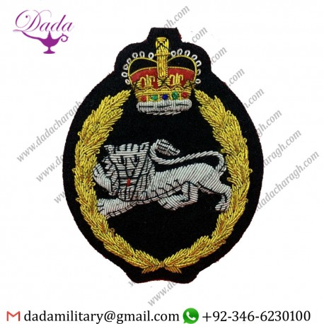 Sew On Badge King’s Own Royal Border Regiment Blazer Badge Korbr Bullion & Wire Blazer Badge