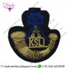 Sew On Badge King's Shropshire Light Infantry, Blazer Badge Wire Bullion