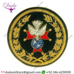 Sew On Badge Knights Of Columbus New 4th Degree Bullion Wire Hand Embroidered Patch