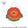 Sew On Badge Lest We Forget Blazer Badge Hand Embroidered With Bullion, Wire And Threads