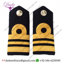 Shoulder Straps Royal Navy Lieutenant Commander Hand Embroidered Epaulette