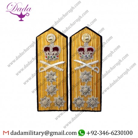 Hand Embroidered RN Admiral Ceremonial Shoulder Boards