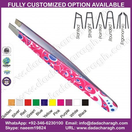 PROFESSIONAL PAPER COATED TWEEZER COSMETIC TWEEZER,MAKEUP TOOL TWEEZER,FLORAL TWEEZEREYEBROE TWEEZER