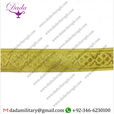 25 Mm Classic Gold Tresse Trim Braid Gallon