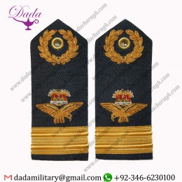 Hand Embroidered RAF Air Commodore 6A, 8, 11 Dress Shoulder Boards