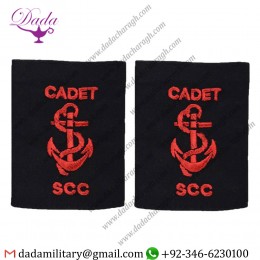 Soft Shoulder board Epulette Leading Cadet - Foulded Anchor epaulette for the Sea Cadet Corps