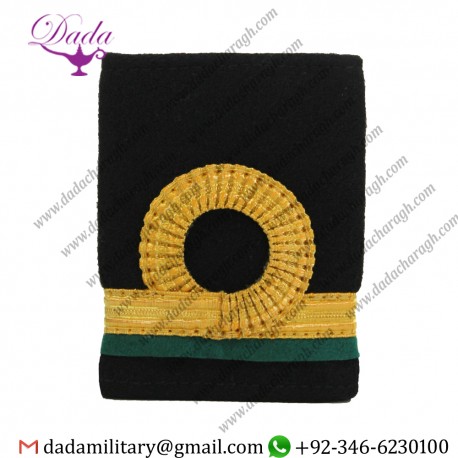 Soft Shoulder board Epulette Electrical Technical Officer 1 Bar Curl Eppaulette