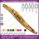YELLOW PATTERN EYEBROW TWEEZER,STAINESS STEEL CURVED TWEEZER