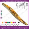 YELLOW PATTERN EYEBROW TWEEZER,STAINESS STEEL CURVED TWEEZER
