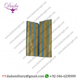 Russian Russia Army Shoulder Epaulettes Blue Gold Ceremonial Military Uniforms Accessories