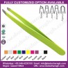 COLOR PRINTED SLANTED TWEEZER,EYEBROW TWEEZERS,STAINLESS STEEL TWEEZER