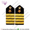 Uniform Epulette Navy Officer Hard Shoulder Boards 4 Stripes For Captain Rank