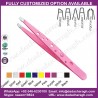 2018 STAINLESS STEEL TWEEZERS,PINK WITH HOLE TWEEZER,EYEBROW TWEEZER