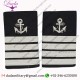 Soft Shoulder board Epulette Captain Shoulder Boards Epaulets - Silver Anchor & Four Bars