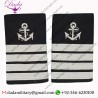 Soft Shoulder board Epulette Captain Shoulder Boards Epaulets - Silver Anchor & Four Bars