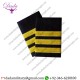 Soft Shoulder board Epulette Embroidery Epaulettes 3 Bar Gold