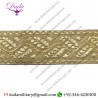 48 Mm Braid Light Gold Mylar Oak Leaf Rank Marking Lace Trim