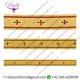 Bethlehem Cross Dark Red With Gold Galloon Lace Braid Trim Tresse