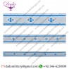 Bethlehem Cross Skyblue With Silver Galloon Lace Braid Trim Tresse