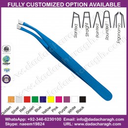 EYEBROW TWEEZERS LIGHT CURVED FLAT TIP TWEEZER LIGHT WEIGHT TWEEZER, MAKE UP TOOLS