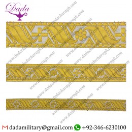 Braid gold with silver Galloon Lace Braid trim tresse