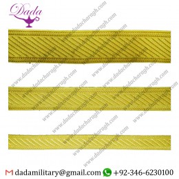 Damascus gold with gold Galloon Lace Braid trim tresse